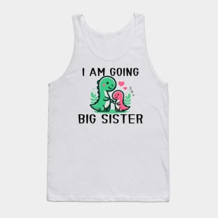 I'm Going To Be a Big Sister Dinosaur Tank Top